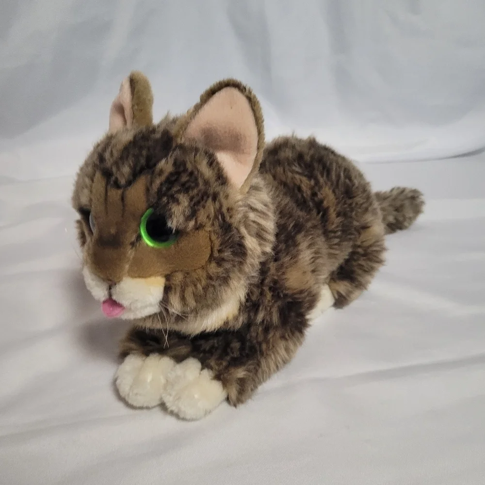 Cuddle Barn Lil Bub Tabby Cat Kitten Plush Green Eyes 16